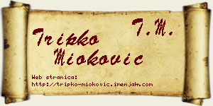 Tripko Mioković vizit kartica